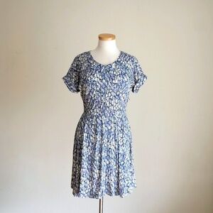 Vintage 1950s Abstract Circles Rayon Jersey Dress